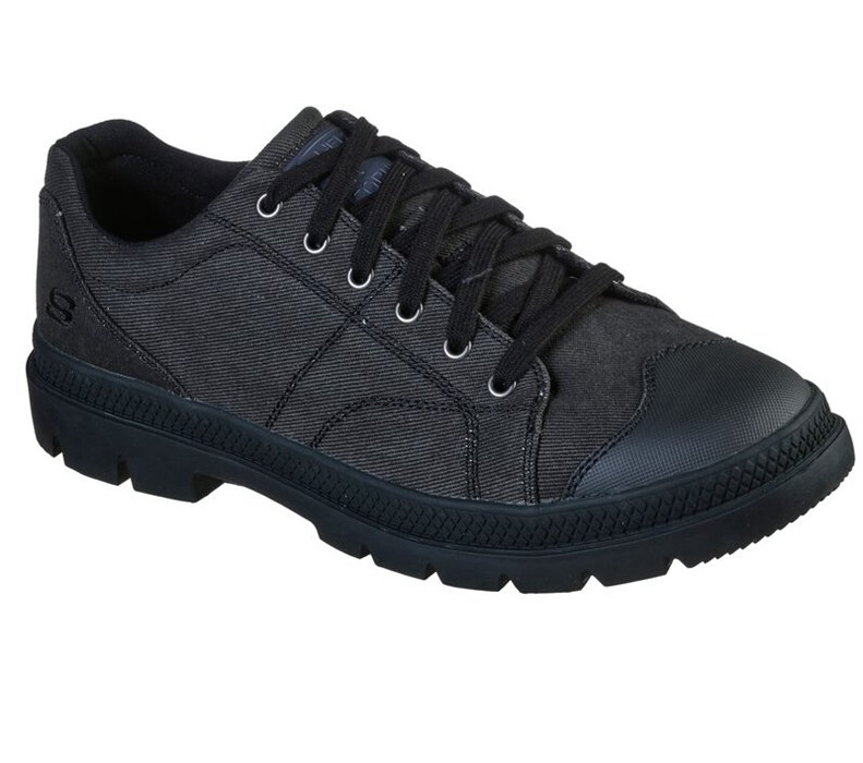 Skechers Relaxed Fit: Roadout - Pelson - Mens Sneakers Black [AU-LU9653]